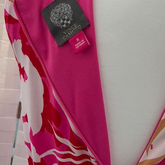 Vince Camuto Hot Pink Floral Maxi Dress - Picture 3 of 3